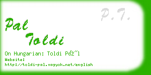 pal toldi business card